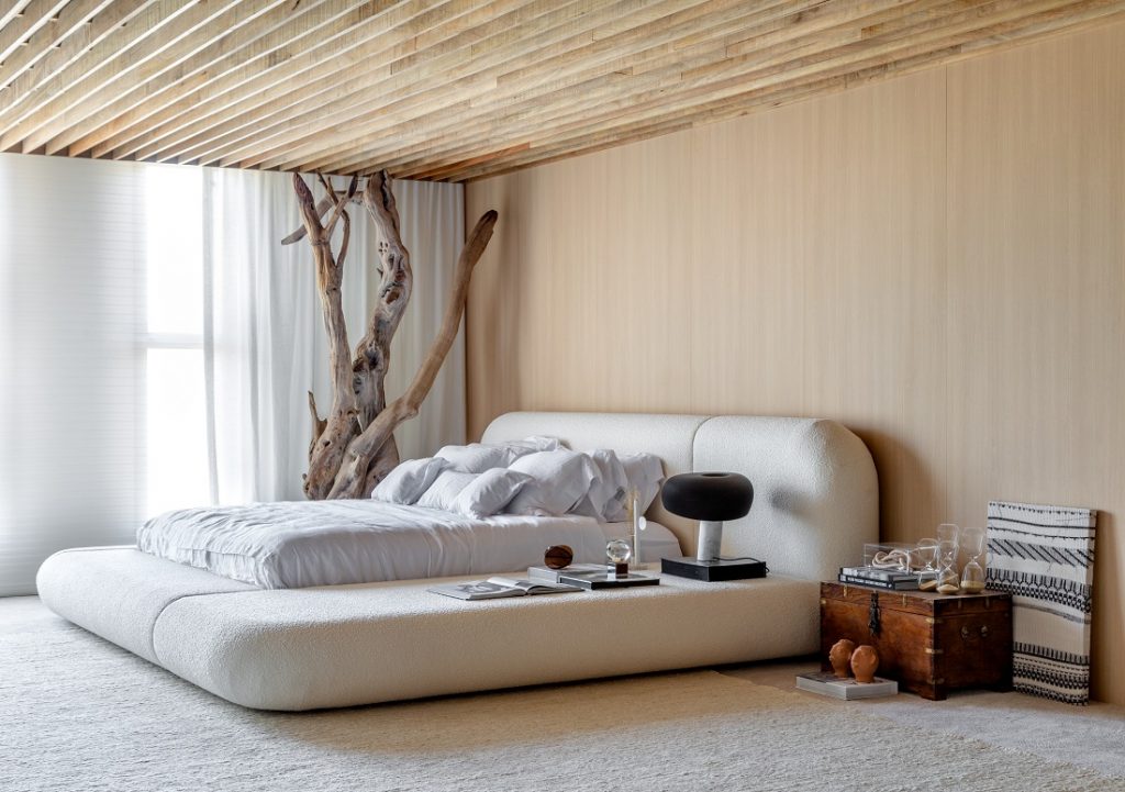 bem-estar em quarto minimalista