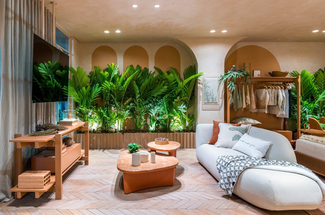 plantas e formas orgânicas na CASACOR
