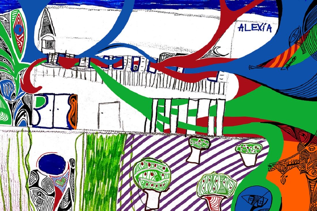 Desenho feito por Danilo Pierozzi e Alexia Caetano, de 8 anos