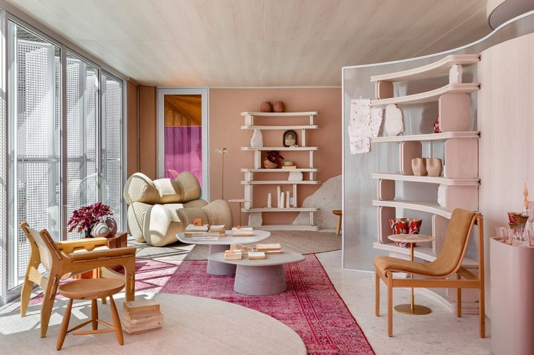 casa em tons de rosa